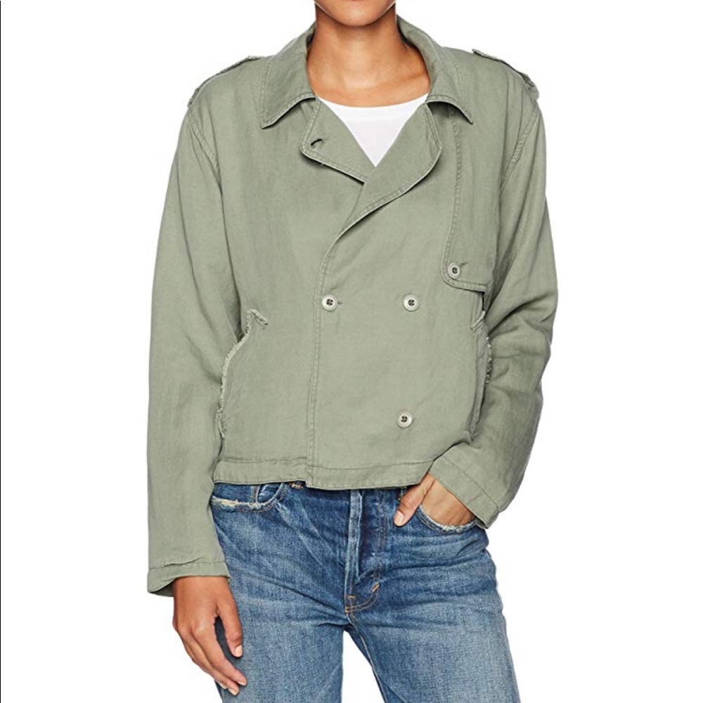 Rails Military Jacket - Olive Green Lightweight Crop - Picture 2 of 8
